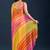 Multicolor leheriya beads and stones  chiffon saree