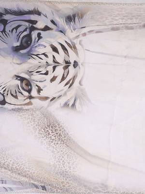 White sequinned silk cotton designer saree 5