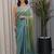 Sea green sequinned art silk saree