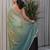 Sea green sequinned art silk saree
