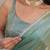 Sea green sequinned art silk saree