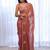 Rose embellished zari silk cotton heavy work saree