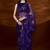 Purple floral zari tissue saree