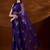 Purple floral zari tissue saree