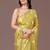 Yellow yellow organza saree