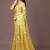 Yellow yellow organza saree