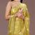 Yellow yellow organza saree