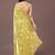 Yellow yellow organza saree