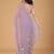 Lavender stonework embellished beads border silk saree with unstitched blouse
