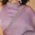 Lavender stonework embellished beads border silk saree with unstitched blouse
