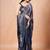 Navy blue women ethnic motifs woven design saree