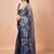 Navy blue women ethnic motifs woven design saree