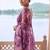 Purple tie and dye beads and stones organza saree