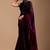 Black floral sequinned organza saree