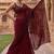 Maroon polka dot beads and stones organza designer saree