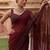Maroon polka dot beads and stones organza designer saree