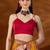 Mustard bandhani embroidered organza saree