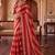 Red striped zari organza saree