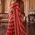 Red striped zari organza saree