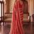 Red striped zari organza saree
