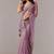 Lavender embellished zari tissue heavy work saree