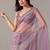Lavender embellished zari tissue heavy work saree