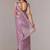 Lavender embellished zari tissue heavy work saree