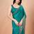 Teal women ethnic motifs woven design saree