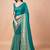 Teal women ethnic motifs woven design saree