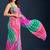 Multicolor leheriya beads and stones  chiffon saree
