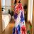 multicolor silk blend floral print ready to wear saree
