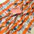 orange silk blend floral print ready to wear saree