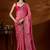 Pink leheriya printed saree