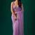 Lavender woven design embroidered  chiffon saree