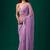 Lavender woven design embroidered  chiffon saree