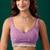 Lavender woven design embroidered  chiffon saree