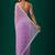 Lavender woven design embroidered  chiffon saree