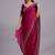 Burgundy woven design beads and stones organza heavy work saree