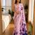 light-pink silk blend floral print ready to wear saree