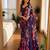 navy-blue silk blend floral print ready to wear saree