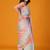 Multicolor colourblocked satin saree