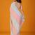 Multicolor colourblocked satin saree