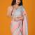 Multicolor colourblocked satin saree