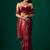 Maroon embellished beads and stones satin saree