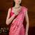 Pink women leheriya embroidered saree