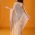 Grey women embroidered glden cut mirror tissue saree