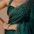 Teal embellished beads and stones organza heavy work saree