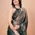 Green women ethnic motifs woven design saree