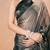 Green women ethnic motifs woven design saree