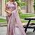 Purple floral beads and stones tissue saree